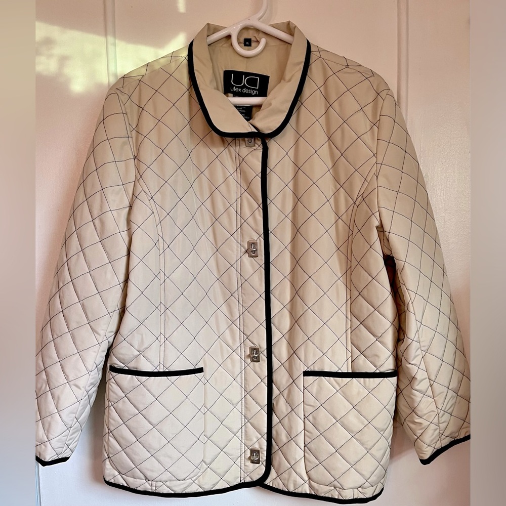 Utex Diamond Quilted Toggle Button Coat - image 6